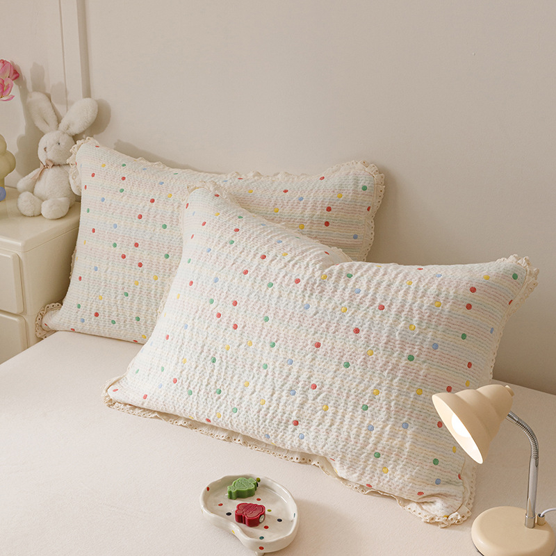 Povlaka za jastuke od 100% pamuka s jacquard uzorkom, stil Korejska princeza, dva komada, 48×74 cm
