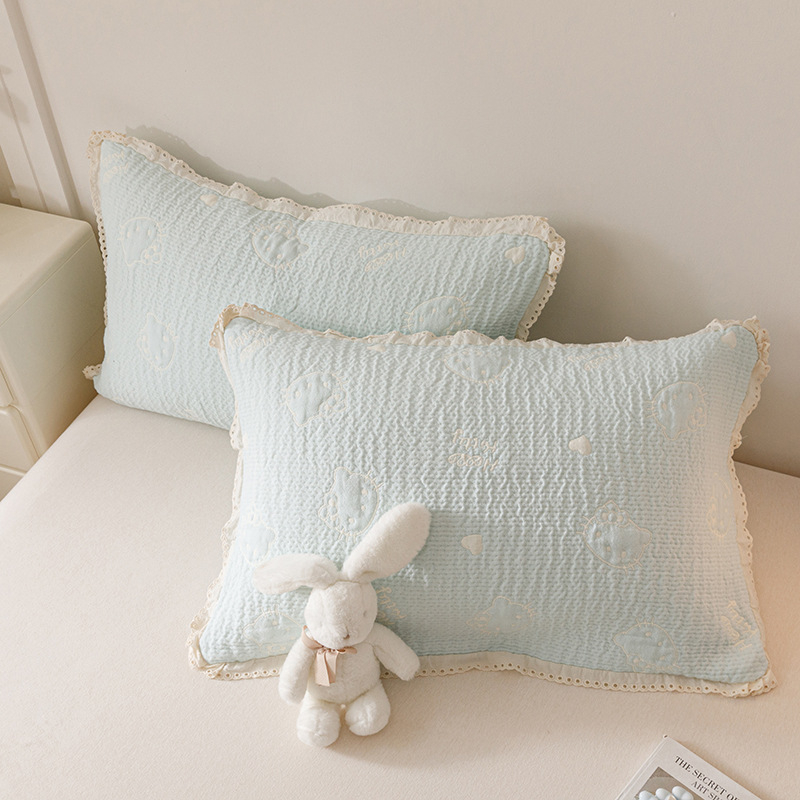 Povlaka za jastuke od 100% pamuka s jacquard uzorkom, stil Korejska princeza, dva komada, 48×74 cm