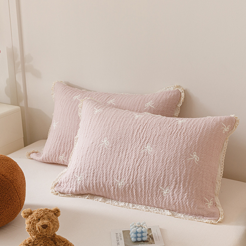Povlaka za jastuke od 100% pamuka s jacquard uzorkom, stil Korejska princeza, dva komada, 48×74 cm
