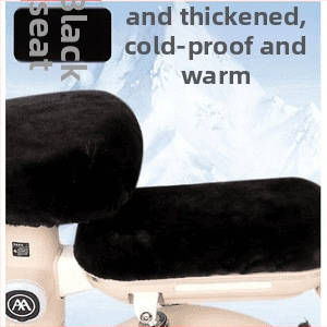 Žieminis sėdynės uždangalas elektriniam dviračiui, medvilnės medžiaga, be užpildo, be logotipo