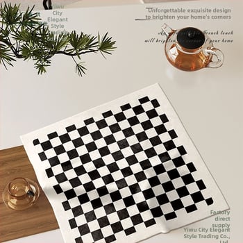 Tēju paliktņa pārsegs, kvadrātiskas formas, zīda ziedu raksts, universāls stils, dzīvojamā istaba