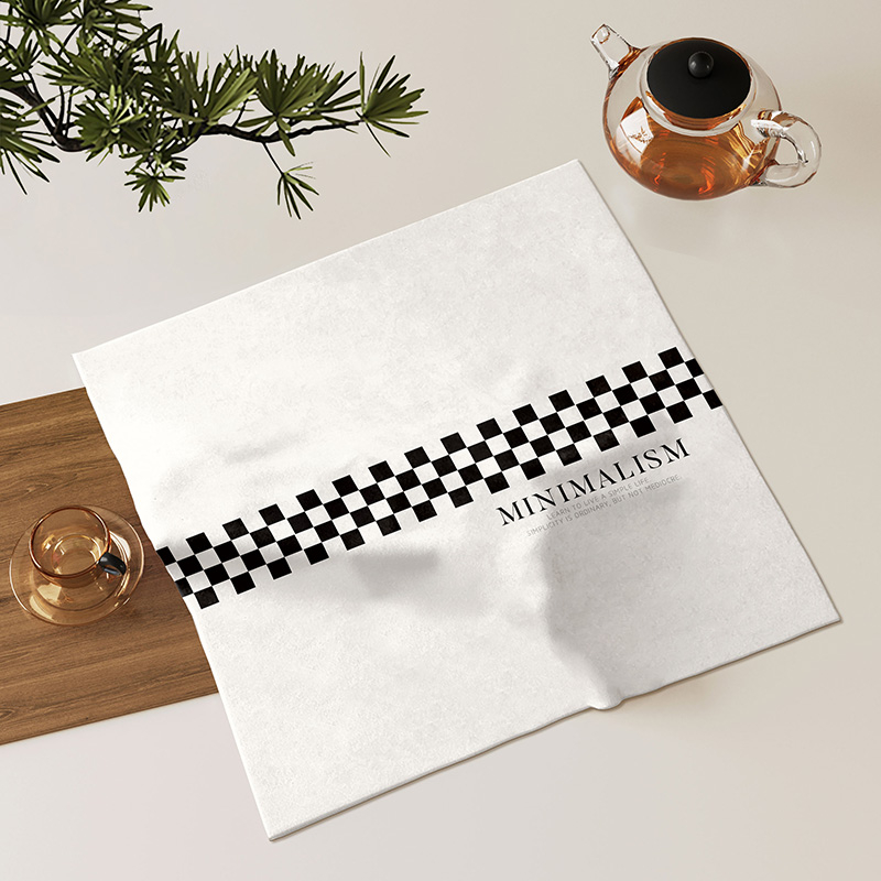 Tēju paliktņa pārsegs, kvadrātiskas formas, zīda ziedu raksts, universāls stils, dzīvojamā istaba