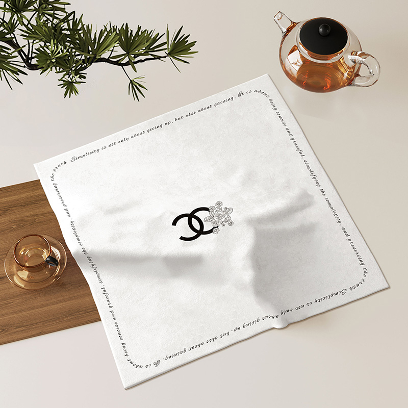 Tēju paliktņa pārsegs, kvadrātiskas formas, zīda ziedu raksts, universāls stils, dzīvojamā istaba