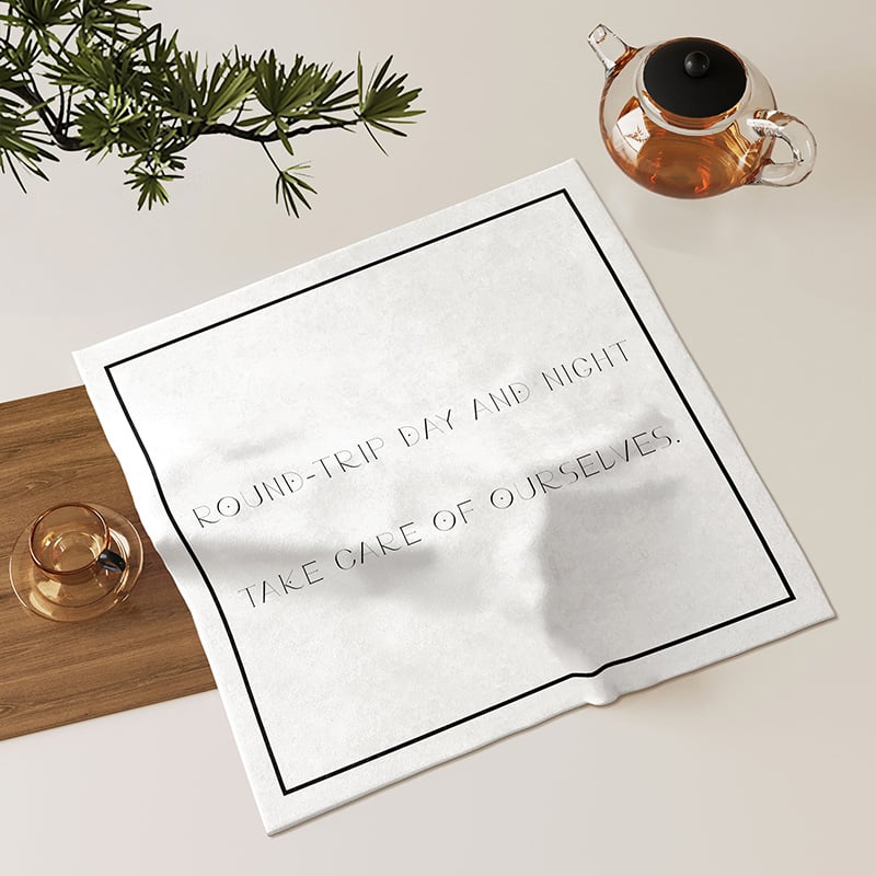 Tēju paliktņa pārsegs, kvadrātiskas formas, zīda ziedu raksts, universāls stils, dzīvojamā istaba