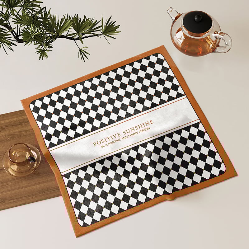 Tēju paliktņa pārsegs, kvadrātiskas formas, zīda ziedu raksts, universāls stils, dzīvojamā istaba