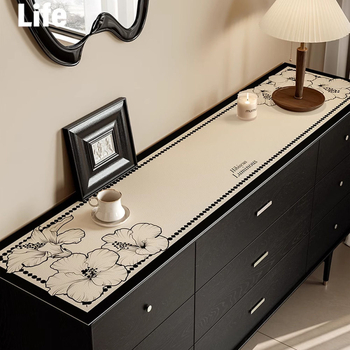 Podloga za stol, stil Xiao Xiang Feng, PVC, pravokutna, vodootporna, protuklizna, zaštita od opeklina i toplinska izolacija