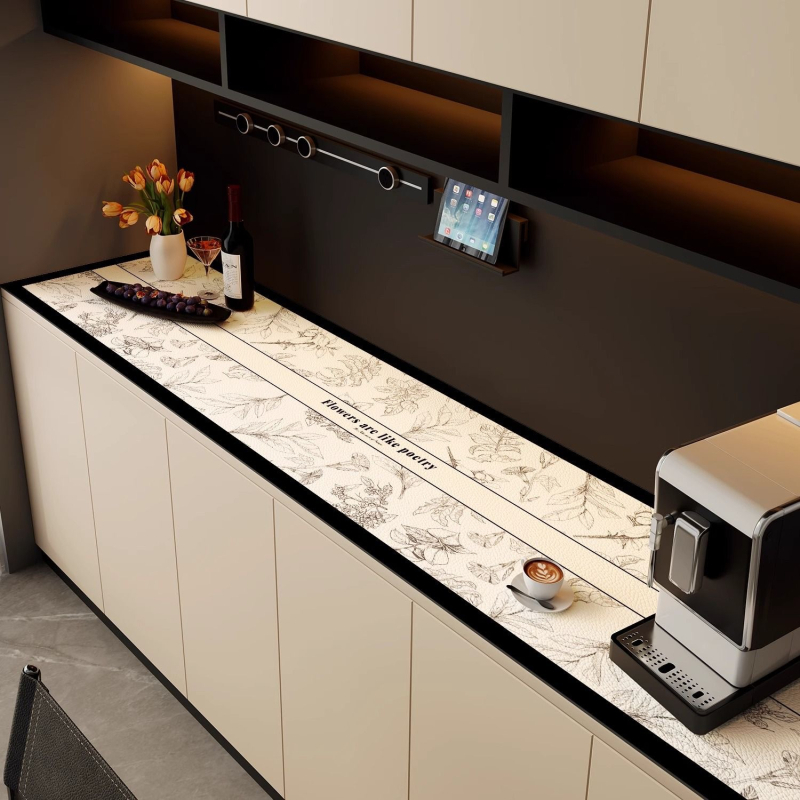 Podloga za stol, stil Xiao Xiang Feng, PVC, pravokutna, vodootporna, protuklizna, zaštita od opeklina i toplinska izolacija