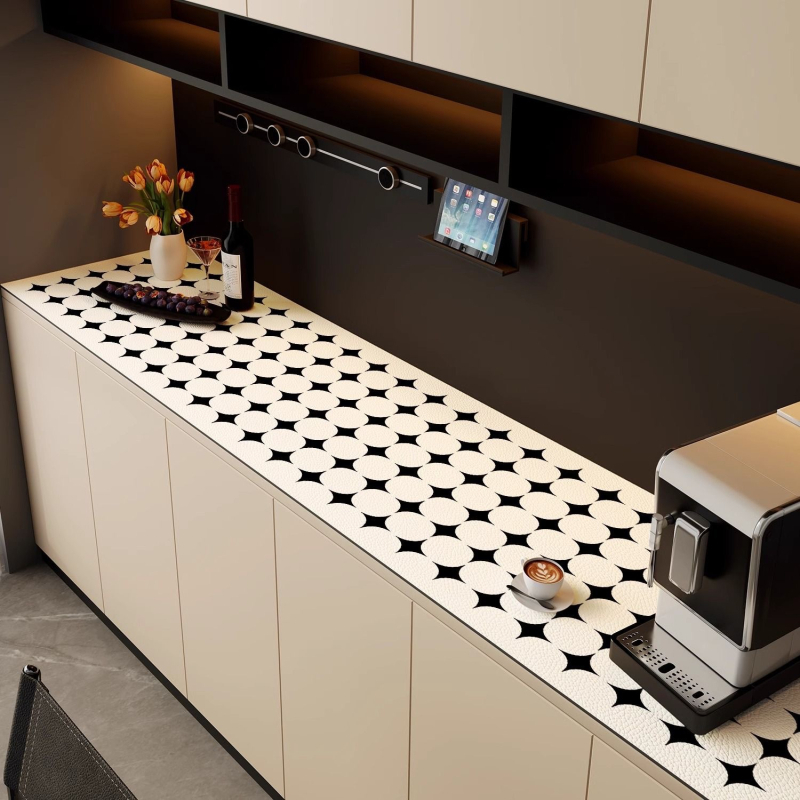 Podloga za stol, stil Xiao Xiang Feng, PVC, pravokutna, vodootporna, protuklizna, zaštita od opeklina i toplinska izolacija