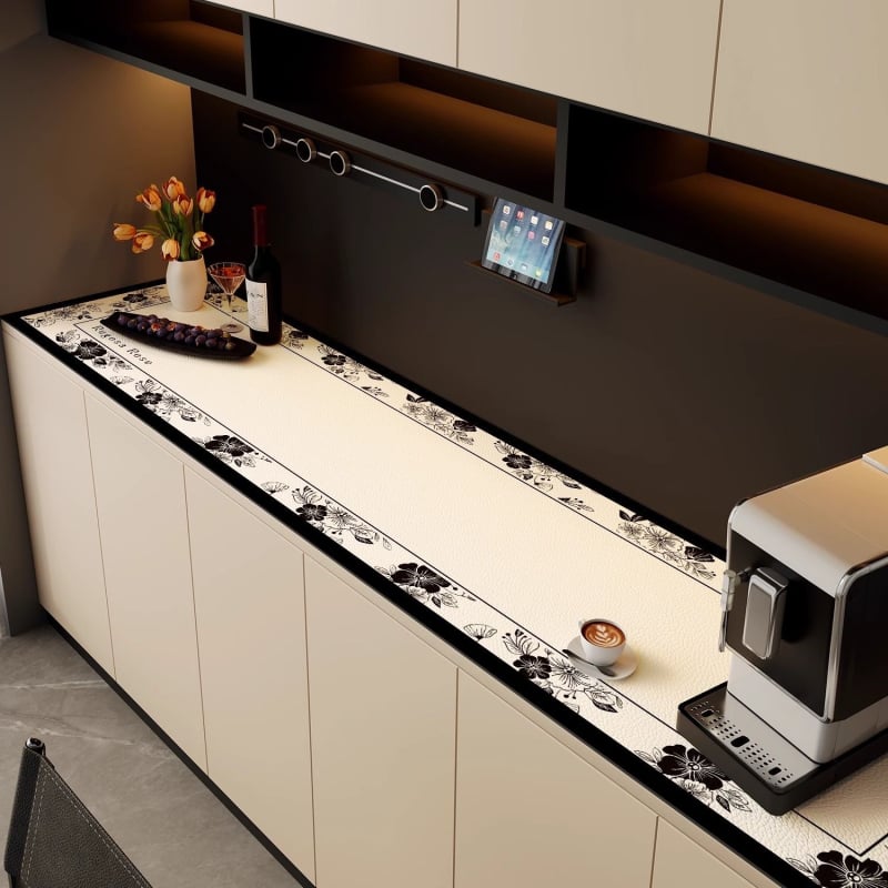 Podloga za stol, stil Xiao Xiang Feng, PVC, pravokutna, vodootporna, protuklizna, zaštita od opeklina i toplinska izolacija