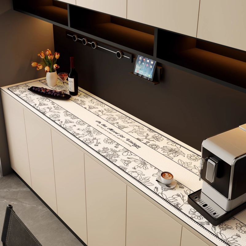 Podloga za stol, stil Xiao Xiang Feng, PVC, pravokutna, vodootporna, protuklizna, zaštita od opeklina i toplinska izolacija