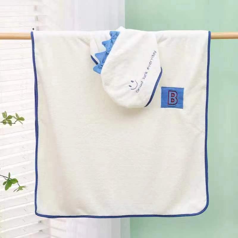 Dječji ručnik za kupanje s kapuljom od koralnog velura, sa šavom na rubu, težina 300–400 g, mogućnost personalizacije, marka Jin Lane