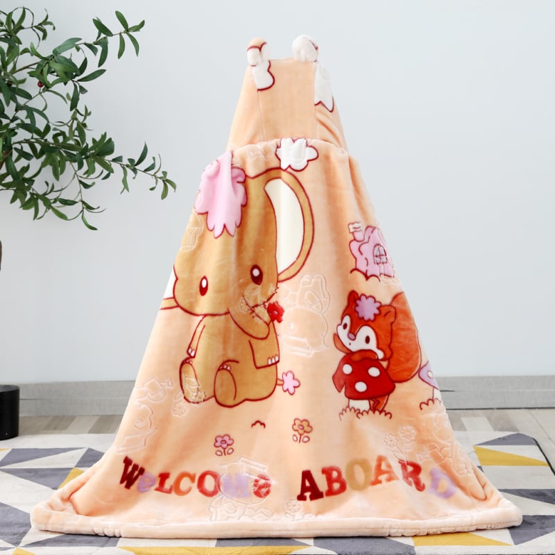 Bērnu kapucēta dvieļu apmetnis ar karikatūras dizainu, 100% poliesters, 3–6 gadi, 500–800 g, visu sezonu