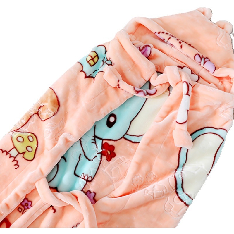 Bērnu kapucēta dvieļu apmetnis ar karikatūras dizainu, 100% poliesters, 3–6 gadi, 500–800 g, visu sezonu