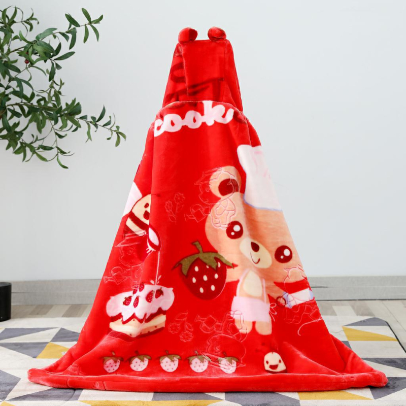 Bērnu kapucēta dvieļu apmetnis ar karikatūras dizainu, 100% poliesters, 3–6 gadi, 500–800 g, visu sezonu