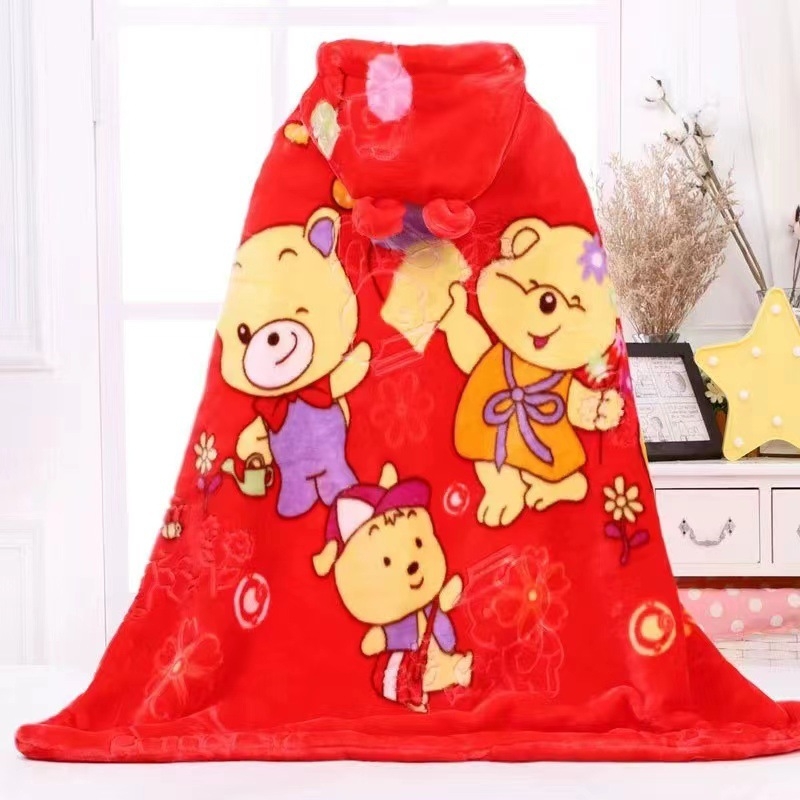 Bērnu kapucēta dvieļu apmetnis ar karikatūras dizainu, 100% poliesters, 3–6 gadi, 500–800 g, visu sezonu