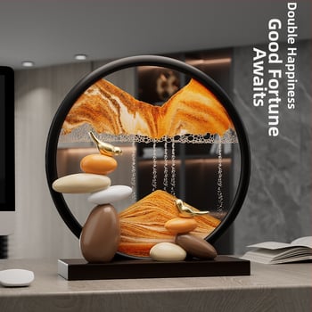 Szerencsét hozó homokművészeti dekor, gyanta, egyszerű és modern stílus, Lion family márka, születésnap ajándék