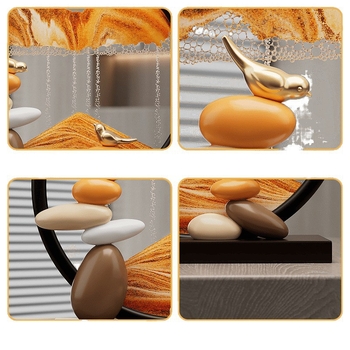 Szerencsét hozó homokművészeti dekor, gyanta, egyszerű és modern stílus, Lion family márka, születésnap ajándék