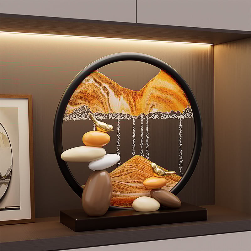 Szerencsét hozó homokművészeti dekor, gyanta, egyszerű és modern stílus, Lion family márka, születésnap ajándék