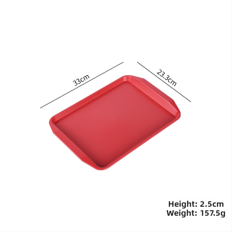 Plastmasas taisnstūra servēšanas trauks ar divām rokturēm viesnīcām un restorāniem, mūsdienīgs minimālisma stils, logotipa drukāšana (Materiāls: Plastmasa; Forma: Taisnstūris; Stils: Mūsdienīgs minimālisms; Logotipa drukāšana: Jā)