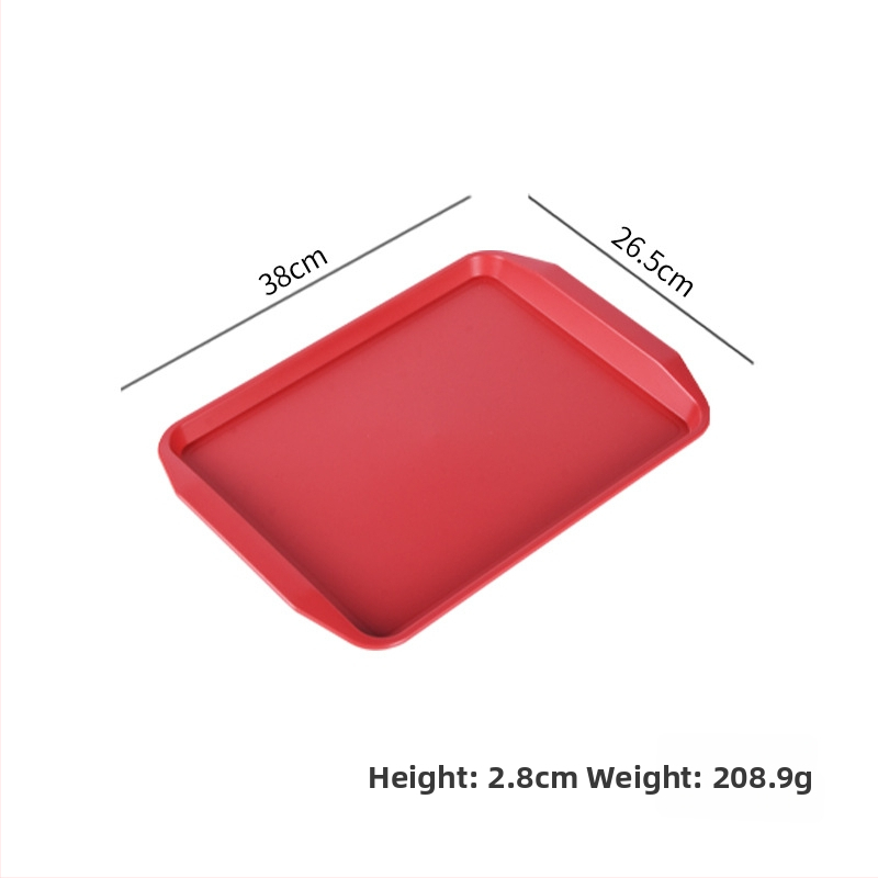 Plastmasas taisnstūra servēšanas trauks ar divām rokturēm viesnīcām un restorāniem, mūsdienīgs minimālisma stils, logotipa drukāšana (Materiāls: Plastmasa; Forma: Taisnstūris; Stils: Mūsdienīgs minimālisms; Logotipa drukāšana: Jā)