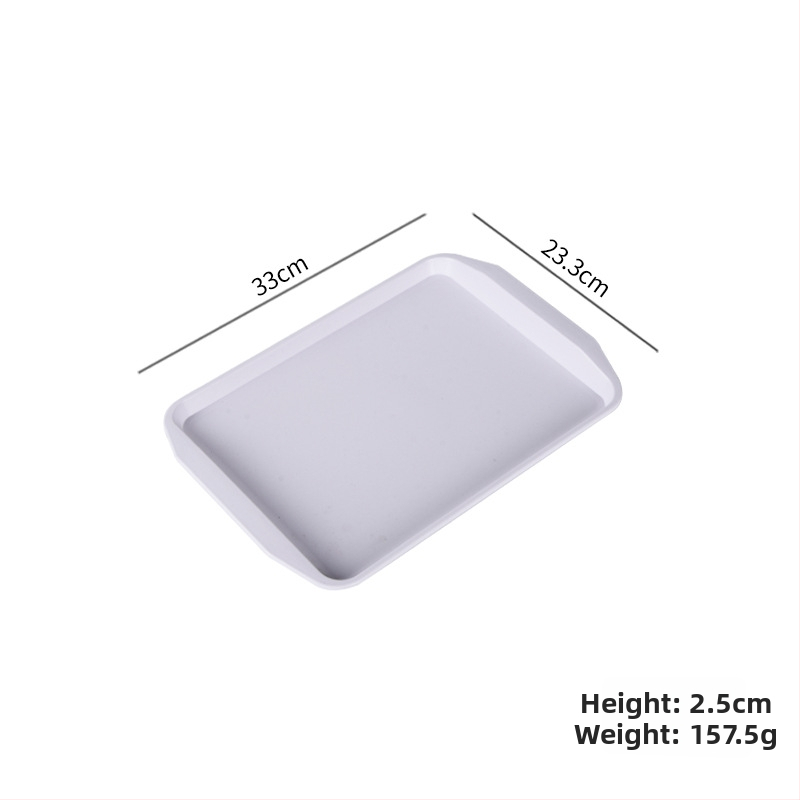 Plastmasas taisnstūra servēšanas trauks ar divām rokturēm viesnīcām un restorāniem, mūsdienīgs minimālisma stils, logotipa drukāšana (Materiāls: Plastmasa; Forma: Taisnstūris; Stils: Mūsdienīgs minimālisms; Logotipa drukāšana: Jā)