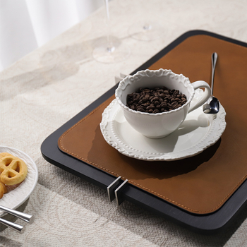 Metāla dekoratīvais trauks mājām — mūsdienīgs minimalistisks stils, ieklāta virsma, kartona iepakojums, privāto zīmolu atbalsts