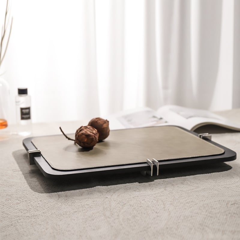 Metāla dekoratīvais trauks mājām — mūsdienīgs minimalistisks stils, ieklāta virsma, kartona iepakojums, privāto zīmolu atbalsts