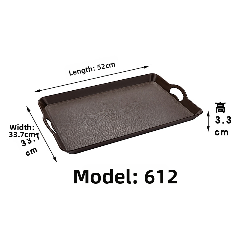 Japāņu stila trauks ar koka rakstu, taisnstūra plastmasas trauks, aizsardzība pret apdegumiem, logotipa drukāšana pieejama