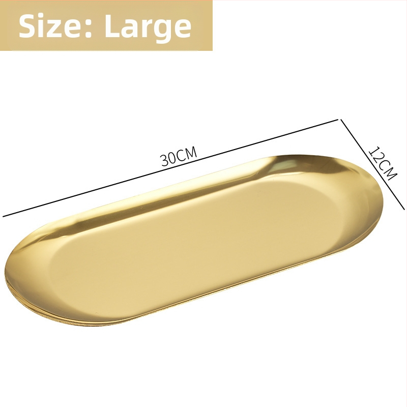 Nerūsējošā tērauda nordiskā stila servēšanas trauks ar neregulāras ovālas formas, piemērots viesnīcām, maltītei un tējai, mikroviļņu drošs