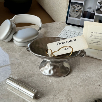 Keramiska aromaterapijas plate ar dubultām rokturām, vintage-retro stils, priekš ieejas un rotaslietu uz galda