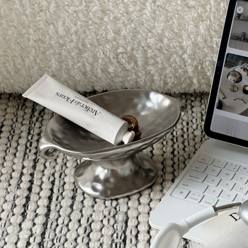 Keramiska aromaterapijas plate ar dubultām rokturām, vintage-retro stils, priekš ieejas un rotaslietu uz galda