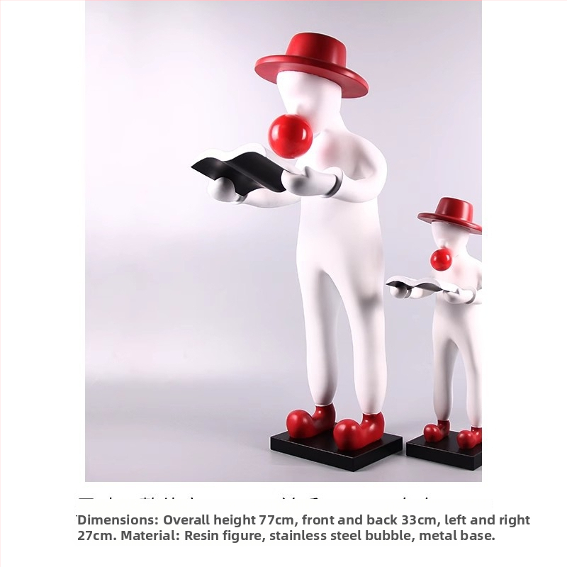 Sēdoša sveķu skulptūra: puišelis tur balonus un pūš burbuļus, vienkāršs un mūsdienīgs stils; Materiāls: sveķi + nerūsējošais tērauds; Amats: Cits; Dāvana: Personas dāvana