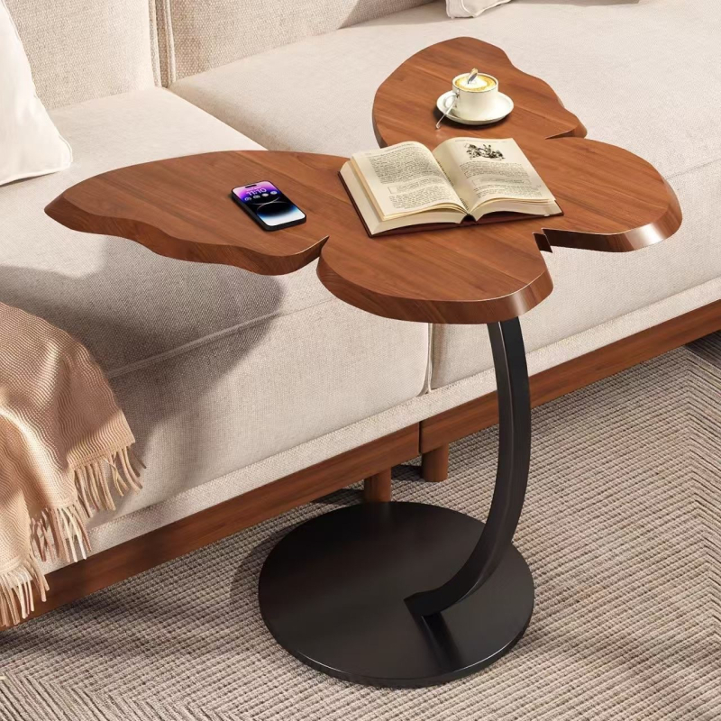 Metāla sānu galdiņš Nordic stilā ar 1 atvilktiņu, no oglekļa tērauda, pārklāts ar izturīgu krāsu, modeļa 14054