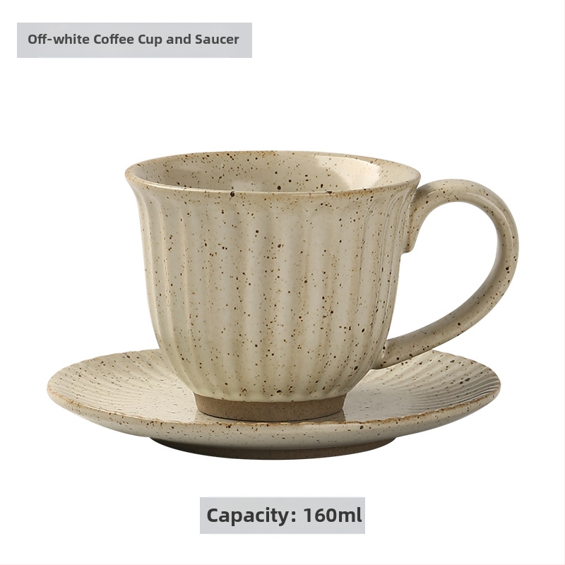 Keramiskas kafijas krūzes un šķīvji komplekts, japāņu stila, ar drukātu logotipu, iespējama personalizācija