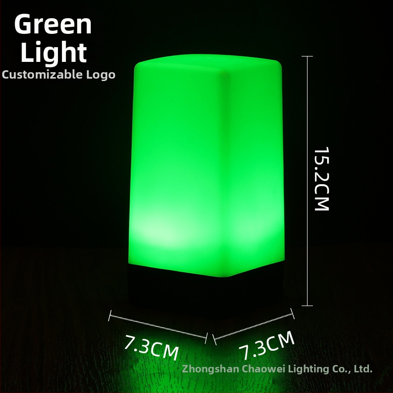 LED įkraunama naktinė lempa stalinei lempai, kvadratinis modelis HT-TD1W020, plastikinis laikiklis, modernus minimalistinis stilius, OEM logotipas