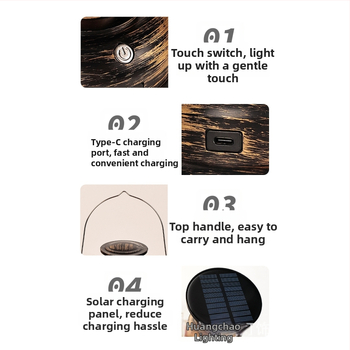 Baro stalo lempa su retro lanterno dizainu, plastikinis korpusas, modelis HT-TD1W291, ≤36V, nakties žiburėlis, aplinkos apšvietimas, DIY papuošalai