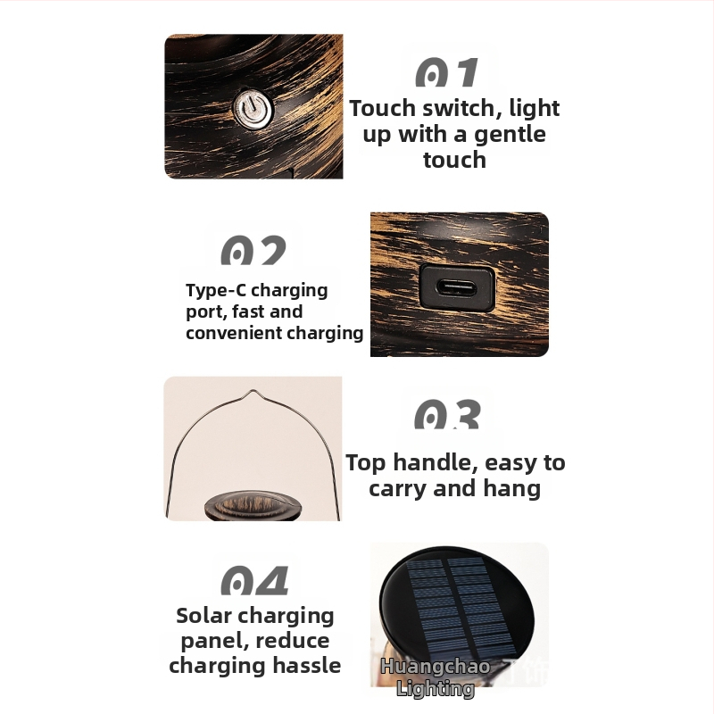 Barová stolná lampa s retro dizajnom, plastové puzdro, model HT-TD1W291, ≤36V, nočné svetlo, atmosferické osvetlenie, DIY ozdoby