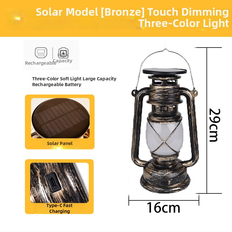 Baro stalo lempa su retro lanterno dizainu, plastikinis korpusas, modelis HT-TD1W291, ≤36V, nakties žiburėlis, aplinkos apšvietimas, DIY papuošalai