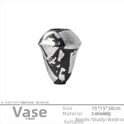 Keramikas vāze ar ķīniešu stilu; materiāls: keramika; kategorija: vāze; stils: ķīniešu.