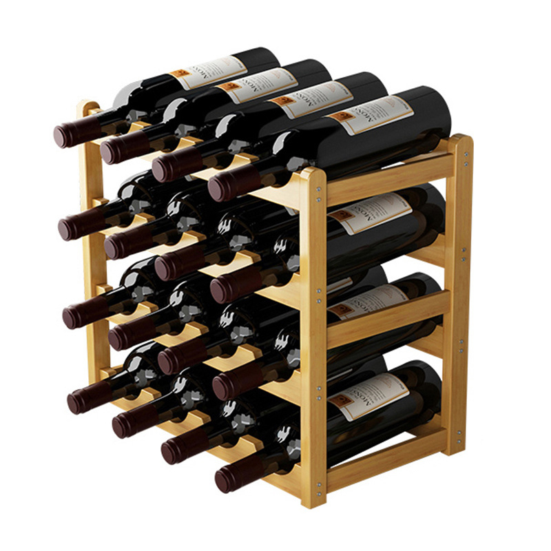 Koka vīna displeja statīvs mājām, bez urbšanas uzstādīšana, Jauns ķīniešu stils, svars 900 g