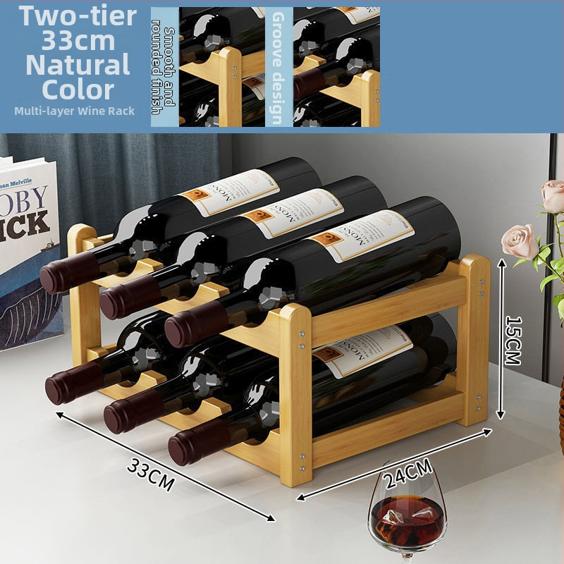 Koka vīna displeja statīvs mājām, bez urbšanas uzstādīšana, Jauns ķīniešu stils, svars 900 g