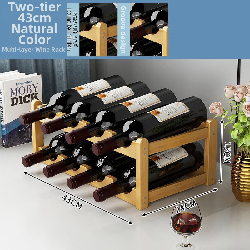 Koka vīna displeja statīvs mājām, bez urbšanas uzstādīšana, Jauns ķīniešu stils, svars 900 g