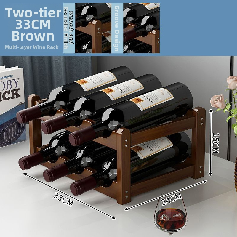 Koka vīna displeja statīvs mājām, bez urbšanas uzstādīšana, Jauns ķīniešu stils, svars 900 g