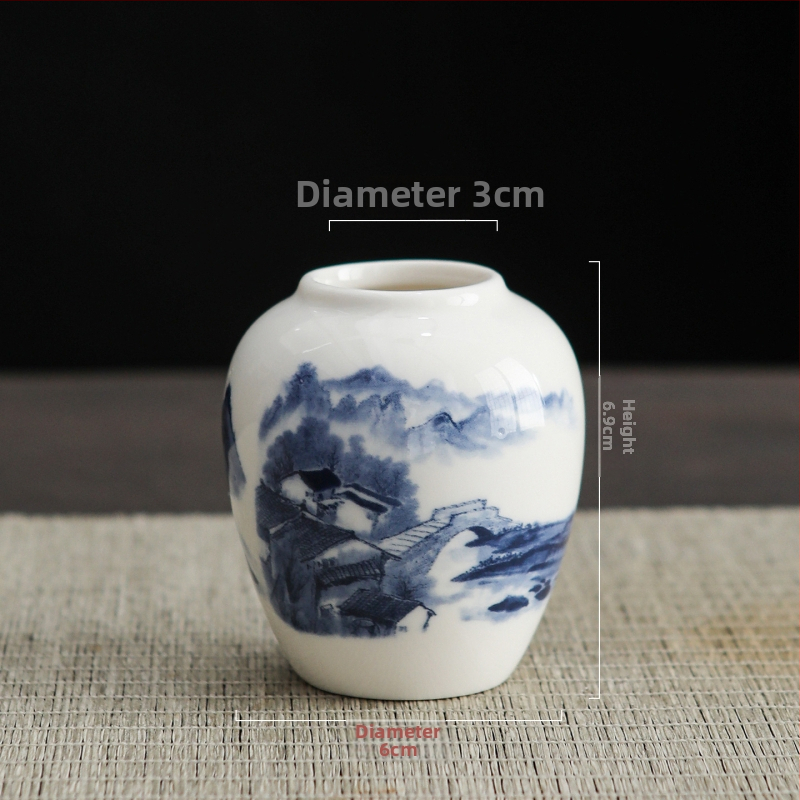 Porcelāna vāze ķīniešu stilā uz galda; Materiāls: porcelāns; Kategorija: vāze; Iepakojums: kartona iepakojums; Dāvanas gadījumi: kāzas, dzimšanas diena, izlaidums, pārvākšanās