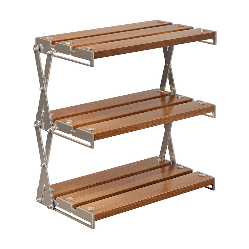 Datorgalda uzglabāšanas plaukts, saliekams kafijas krūžu turētājs, daudzslāņu galda organizētājs, moderns vienkāršības stils, oglekļa tērauds + koks, modelis 2303059429383832576