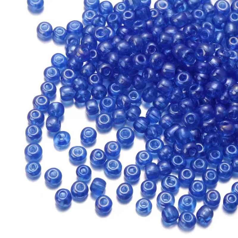 Dječji pleteni narukvica od prozirnih staklenih perlica – rižaste perle, DIY dodaci