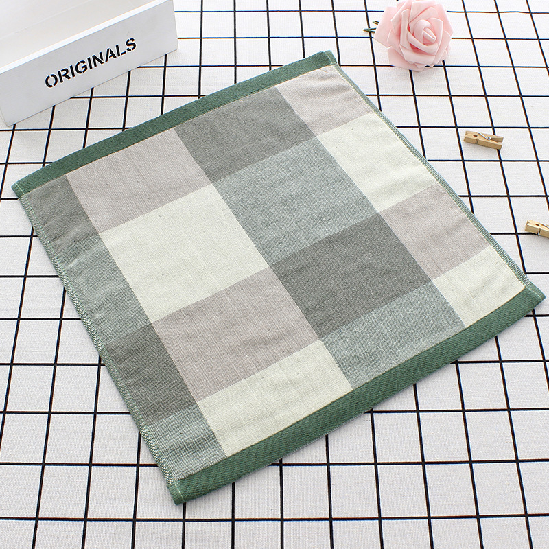 Japāņu kokvilnas gaužas kvadrātveida dvielis ar karu un svītrām, biezs un absorbējošs (dzija: 32s; Materiāls: kokvilna; Audums: Jacquard; Svars: 50 g; Sērija: Japāņu Vienkāršā)