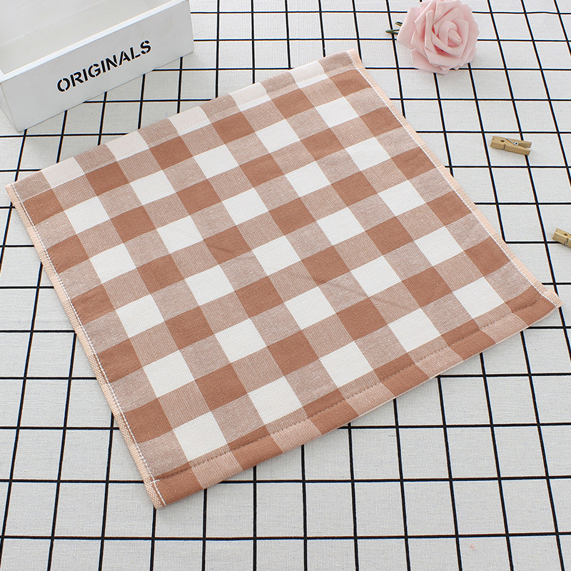 Japāņu kokvilnas gaužas kvadrātveida dvielis ar karu un svītrām, biezs un absorbējošs (dzija: 32s; Materiāls: kokvilna; Audums: Jacquard; Svars: 50 g; Sērija: Japāņu Vienkāršā)