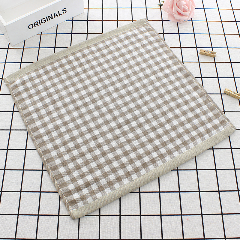 Japāņu kokvilnas gaužas kvadrātveida dvielis ar karu un svītrām, biezs un absorbējošs (dzija: 32s; Materiāls: kokvilna; Audums: Jacquard; Svars: 50 g; Sērija: Japāņu Vienkāršā)