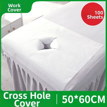 Vienkartinis neaustų audinių veido ir masažinių lovų rankšluostis – stori, vienspalvis, priežiūros reikmėms grožio salonuose ir masažo kabinetuose